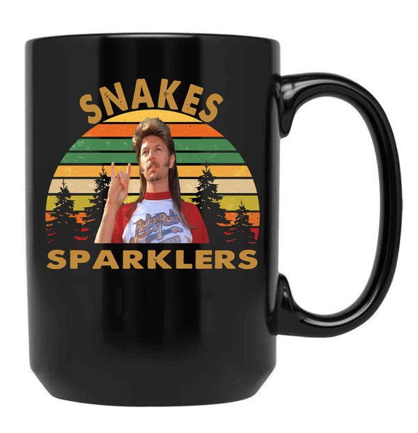 Vintage Joe Dirt Snakes Sparklers Fans Men Women Black Coffee Mug - Black