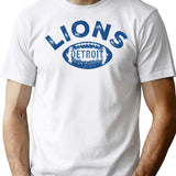 Vintage Lions T-Shirt for Men & Women, T-Shirts Graphic Tee - White