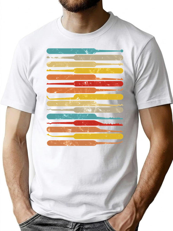 Vintage Lock Picks Locksmith Art For Lock Picker T-Shirt for Men & Women, T-Shirts Graphic Tee - White