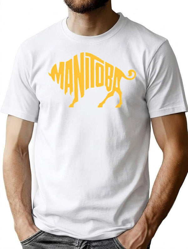 Vintage Manitoba T-Shirt for Men & Women, T-Shirts Graphic Tee - White