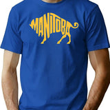 Vintage Manitoba T-Shirt for Men & Women, T-Shirts Graphic Tee - Blue