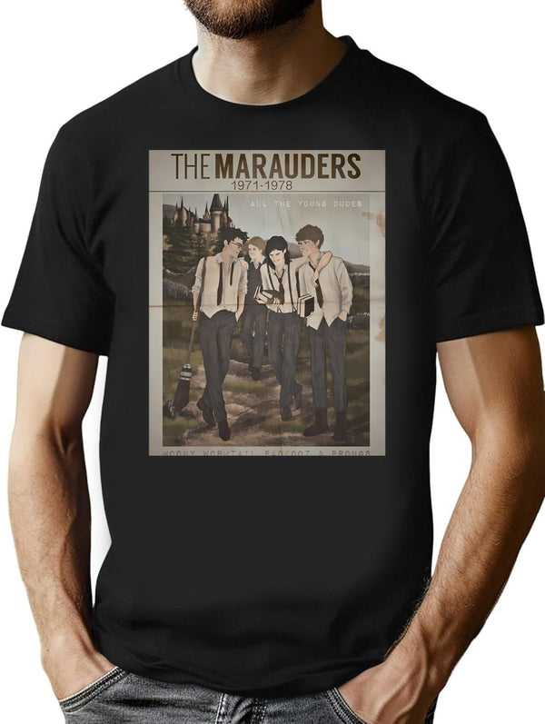 Vintage Marauders T-Shirt for Men & Women, T-Shirts Graphic Tee - Black