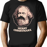 Vintage Merry Christmarx T-Shirt for Men & Women, T-Shirts Graphic Tee - Black