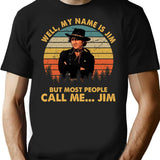 Vintage Most People Call Me The Sheriff Is Near Blazing Tee Saddles T-Shirt for Men & Women, T-Shirts Graphic Tee - Black