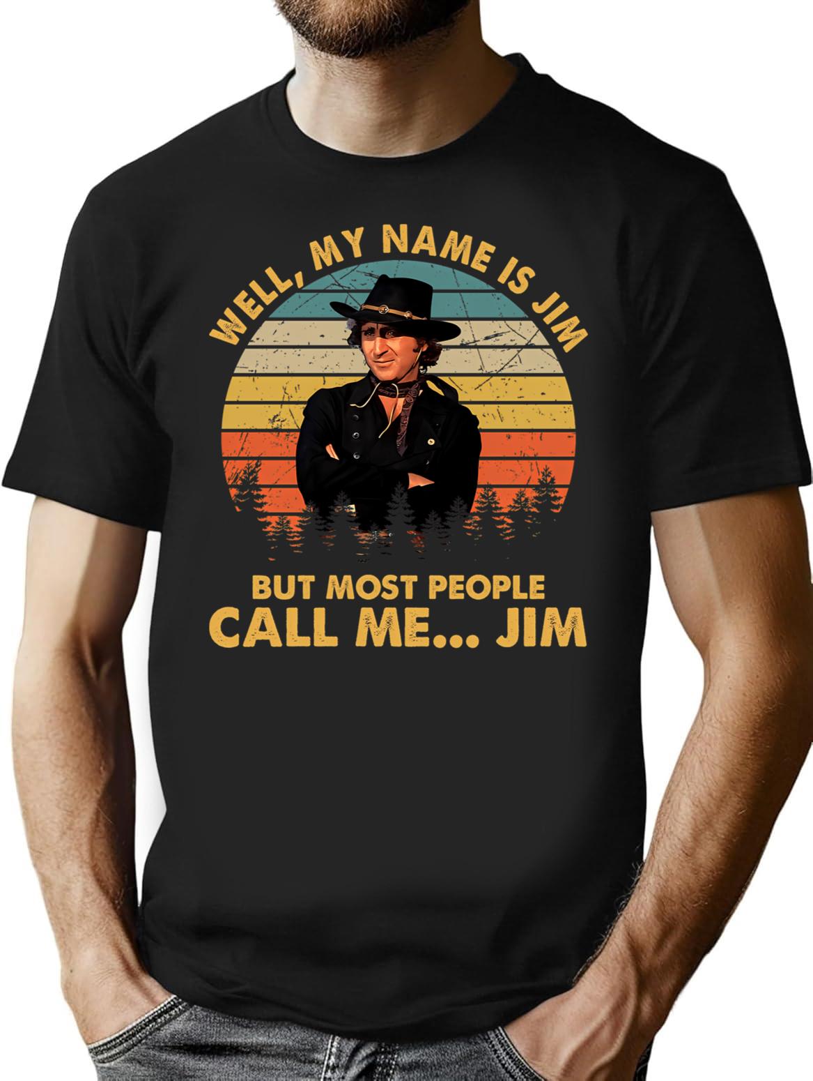 Vintage Most People Call Me The Sheriff Is Near Blazing Tee Saddles T-Shirt for Men & Women, T-Shirts Graphic Tee - Black