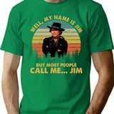 Vintage Most People Call Me The Sheriff Is Near Blazing Tee Saddles T-Shirt for Men & Women, T-Shirts Graphic Tee - Green