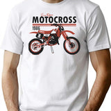 Vintage Motocross T-Shirt for Men & Women, T-Shirts Graphic Tee - White