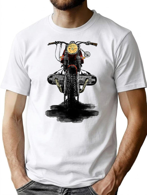 Vintage Motorcycle - The Scrambler T-Shirt for Men & Women, T-Shirts Graphic Tee - White