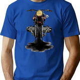 Vintage Motorcycle - The Scrambler T-Shirt for Men & Women, T-Shirts Graphic Tee - Blue