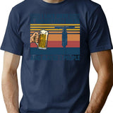 Vintage Mountain Biking I Like Beer Mountain Bikes And Maybe 3 People T-Shirt for Men & Women, T-Shirts Graphic Tee - Navy