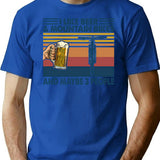 Vintage Mountain Biking I Like Beer Mountain Bikes And Maybe 3 People T-Shirt for Men & Women, T-Shirts Graphic Tee - Blue