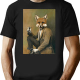 Vintage Mr Fox T-Shirt for Men & Women, T-Shirts Graphic Tee - Black
