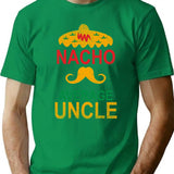 Vintage Nacho Average Uncle Funny Gift T-Shirt for Men & Women, T-Shirts Graphic Tee - Green
