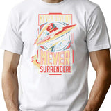 Vintage Never Surrender Quote Retro T-Shirt for Men & Women, T-Shirts Graphic Tee - White