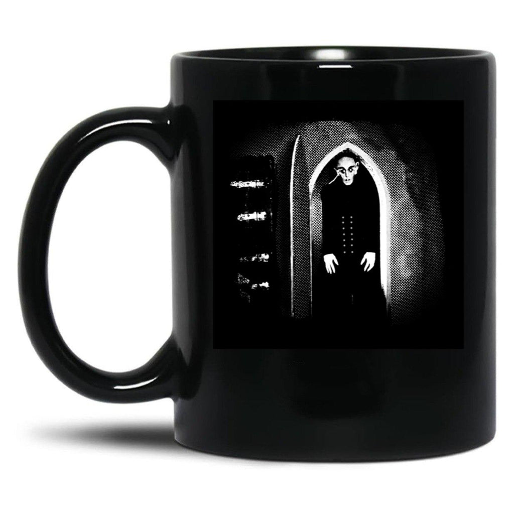 Vintage Nosferatu Movie Photo Classic Black Coffee Mug, Gift Coffee Mug