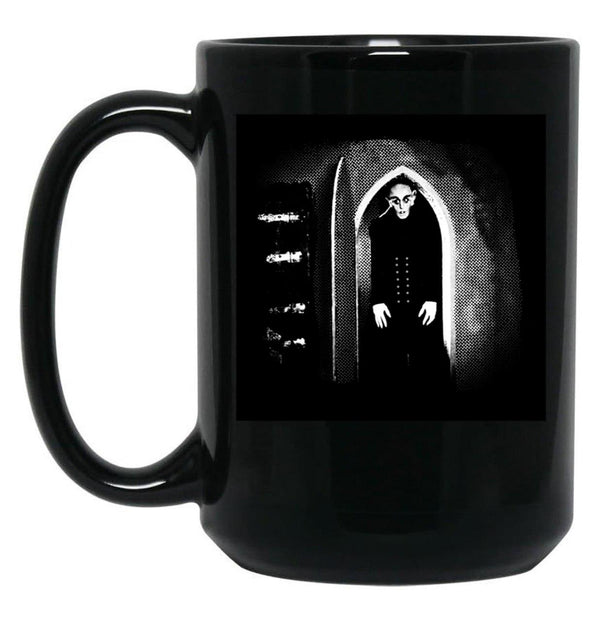 Vintage Nosferatu Movie Photo Classic Black Coffee Mug, Gift Coffee Mug - Black