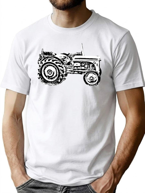 Vintage Old Massey Fergison Tractor T-Shirt for Men & Women, T-Shirts Graphic Tee - White