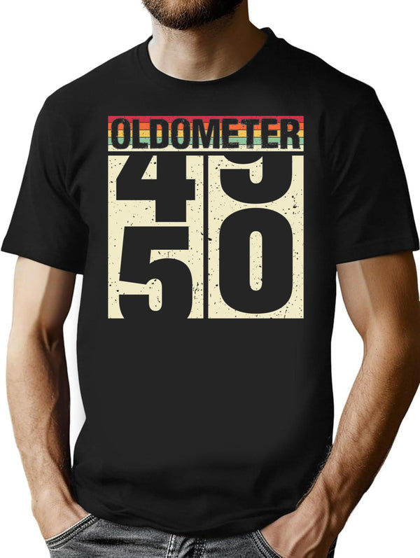 Vintage Oldometer 50 Years Old 50Th Birthday Gift For Men Women T-Shirt for Men & Women, T-Shirts Graphic Tee - Black