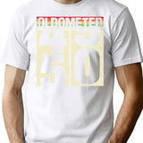 Vintage Oldometer 50 Years Old 50Th Birthday Gift For Men Women T-Shirt for Men & Women, T-Shirts Graphic Tee - White