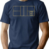 Vintage Pickleball Court 1965 T-Shirt for Men & Women, T-Shirts Graphic Tee - Navy