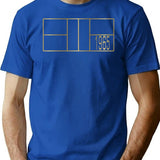 Vintage Pickleball Court 1965 T-Shirt for Men & Women, T-Shirts Graphic Tee - Blue