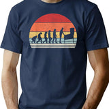 Vintage Pinball Evolution Funny Pinball Lovers Gift T-Shirt for Men & Women, T-Shirts Graphic Tee - Navy
