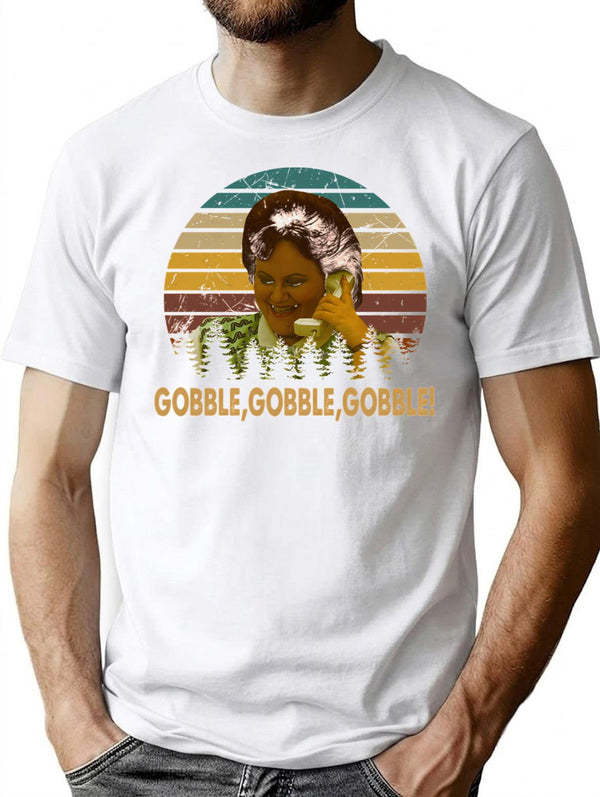 Vintage Planes Trains And Automobiles Films - Gobble Gobble Gobble T-Shirt for Men & Women, T-Shirts Graphic Tee - White