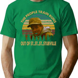 Vintage Planes Trains And Automobiles Films - The People Train Runs T-Shirt for Men & Women, T-Shirts Graphic Tee - Green