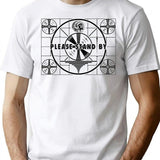 Vintage Please Stand By Trouble Test Slide T-Shirt T-Shirt for Men & Women, T-Shirts Graphic Tee - White
