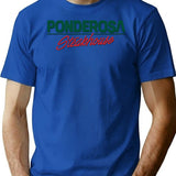 Vintage Ponderosa Steakhouse Logo T-Shirt for Men & Women, T-Shirts Graphic Tee - Blue