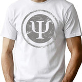 Vintage Psychology Psi Symbol T-Shirt for Men & Women, T-Shirts Graphic Tee - White