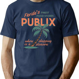 Vintage Publix Florida's Finest Food Stores Premium Heavyweight Cotton T-Shirt - Navy