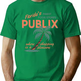 Vintage Publix Florida's Finest Food Stores Premium Heavyweight Cotton T-Shirt - Green