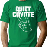 Vintage Quiet Coyote T-Shirt for Men & Women, T-Shirts Graphic Tee - Green
