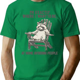 Vintage Raccoon I'M Exactly Where I Want To Be At Home Avoiding People T-Shirt for Men & Women, T-Shirts Graphic Tee - Green