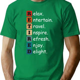 Vintage Retirement Humor T-Shirt for Men & Women, T-Shirts Graphic Tee - Green