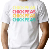 Vintage Retro Chickpeas T-Shirt for Men & Women, T-Shirts Graphic Tee - White