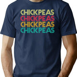 Vintage Retro Chickpeas T-Shirt for Men & Women, T-Shirts Graphic Tee - Navy