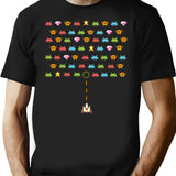 Vintage Retro Computer Video Game T-Shirt for Men & Women, T-Shirts Graphic Tee - Black