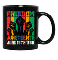 Vintage Retro Freedom Day Juneteenth June 19Th Black History Black Coffee Mug - Black