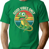 Vintage Retro Funny Lizard T-Shirt for Men & Women, T-Shirts Graphic Tee - Green