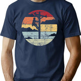 Vintage Retro Lineman Line Worker Utility Pole Funny Lineman T-Shirt for Men & Women, T-Shirts Graphic Tee - Navy