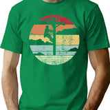 Vintage Retro Lineman Line Worker Utility Pole Funny Lineman T-Shirt for Men & Women, T-Shirts Graphic Tee - Green