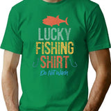 Vintage Retro Lucky Fishing Shirt Do Not Wash_ Funny Fishing T-Shirt T-Shirt for Men & Women, T-Shirts Graphic Tee - Green