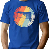 Vintage Retro Marimba T-Shirt for Men & Women, T-Shirts Graphic Tee - Blue