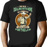 Vintage Retro The Law Smokey The Bandit Smile Face Art T-Shirt for Men & Women, T-Shirts Graphic Tee - Black