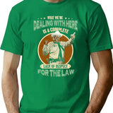 Vintage Retro The Law Smokey The Bandit Smile Face Art T-Shirt for Men & Women, T-Shirts Graphic Tee - Green