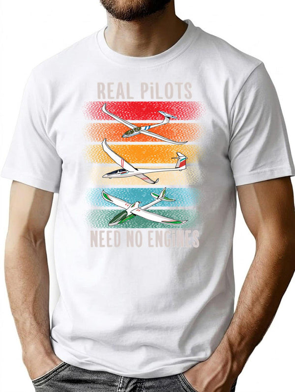 Vintage Sailplane Pilot Gliding Gift For Gliders T-Shirt for Men & Women, T-Shirts Graphic Tee - White
