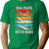 Vintage Sailplane Pilot Gliding Gift For Gliders T-Shirt for Men & Women, T-Shirts Graphic Tee - Green