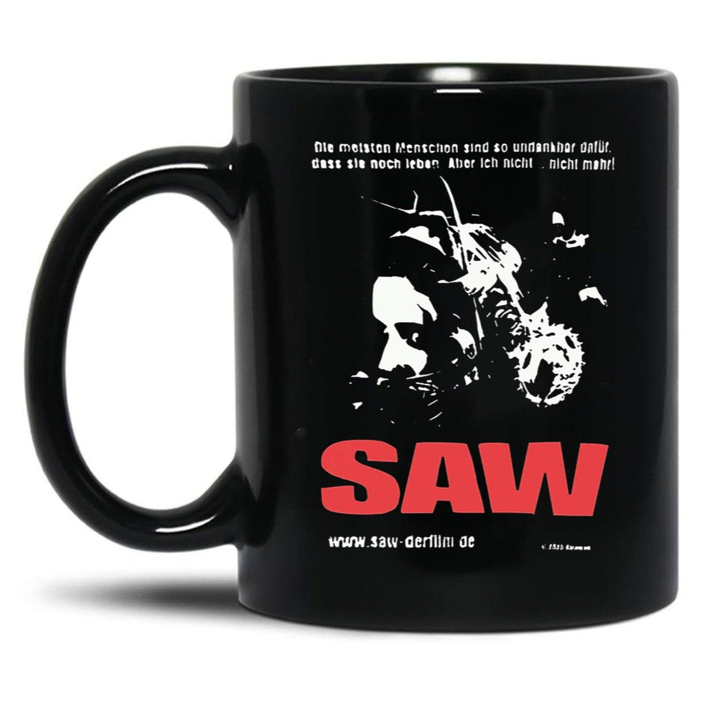 Vintage Saw 2004 Movie Promo Essential Black Coffee Mug, Gift Coffee Mug
